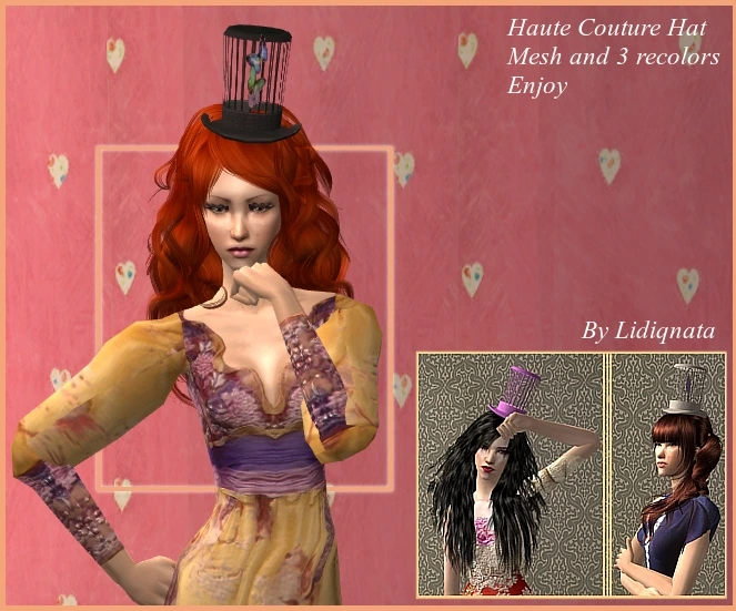 haite couture young adult elder hat acccessory by lidiqnata sims 2